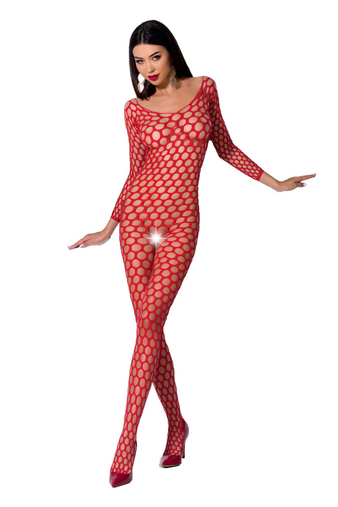 Červené bodystockings BS077