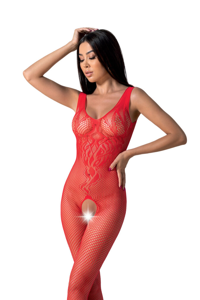 Červené bodystockings BS098