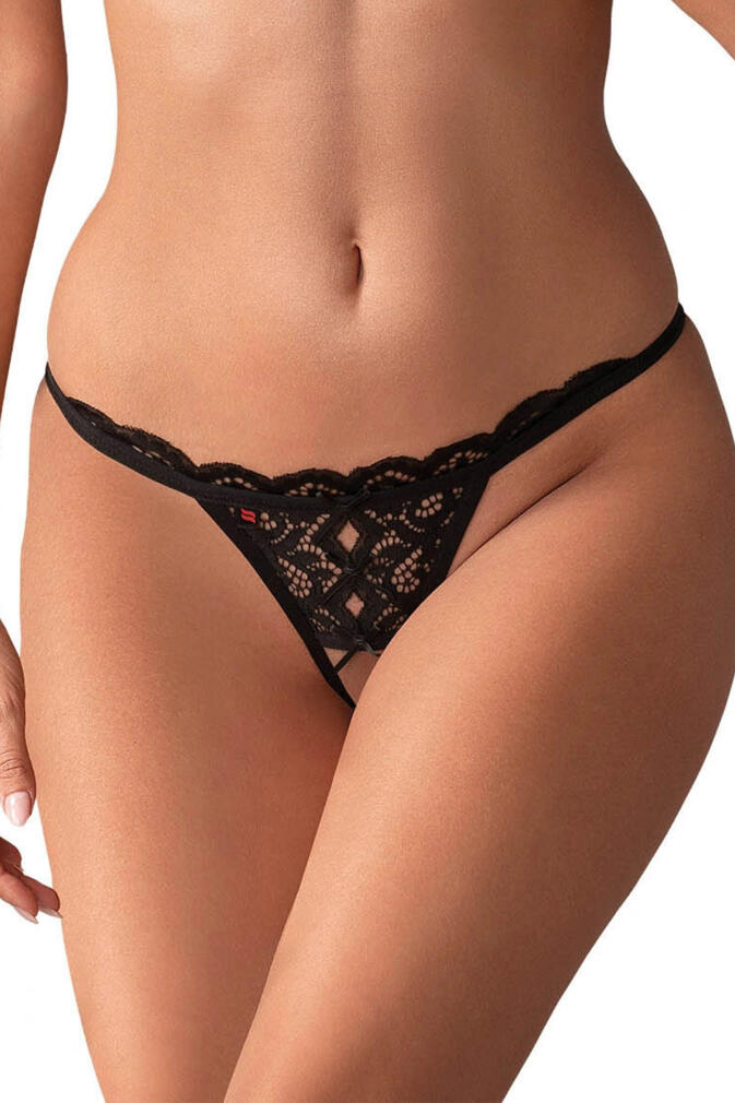Čipkované otvorené tangá Crotchless 831