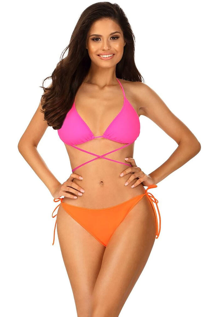 Fuchsiovo-oranžové vystužené bikiny Emyta