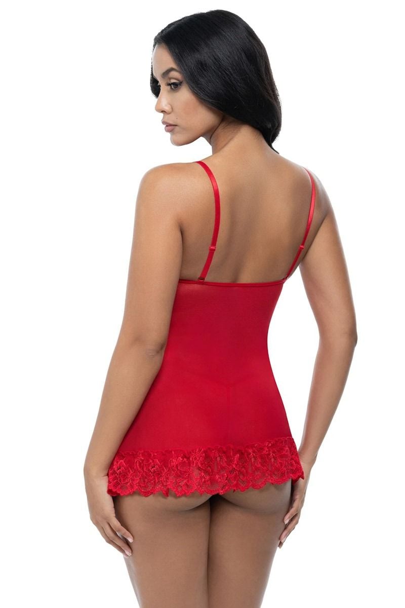 Červená babydoll košieľka Valentine