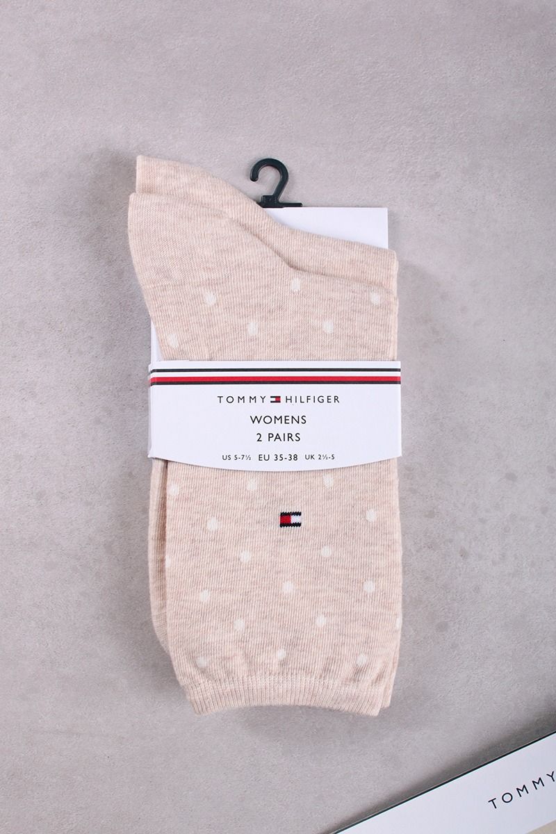 Béžové ponožky Sock Dot - dvojbalenie