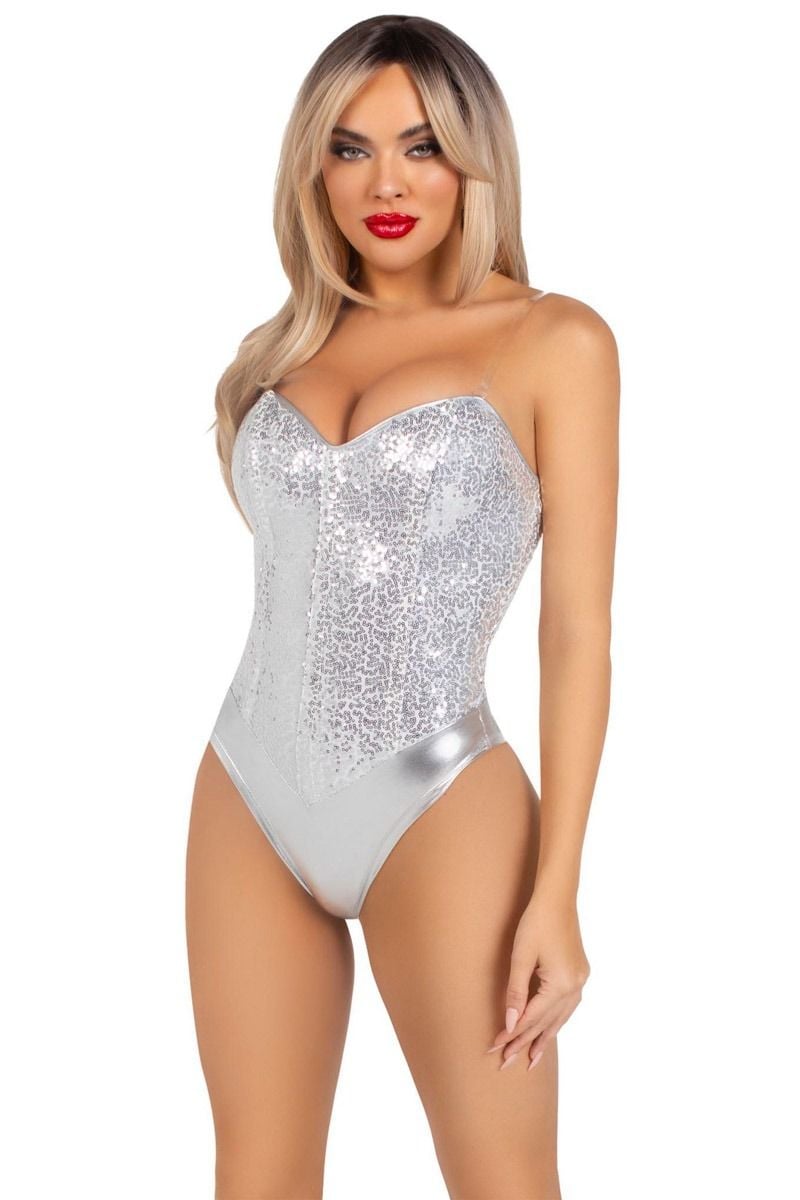 Strieborné sexi body 2786