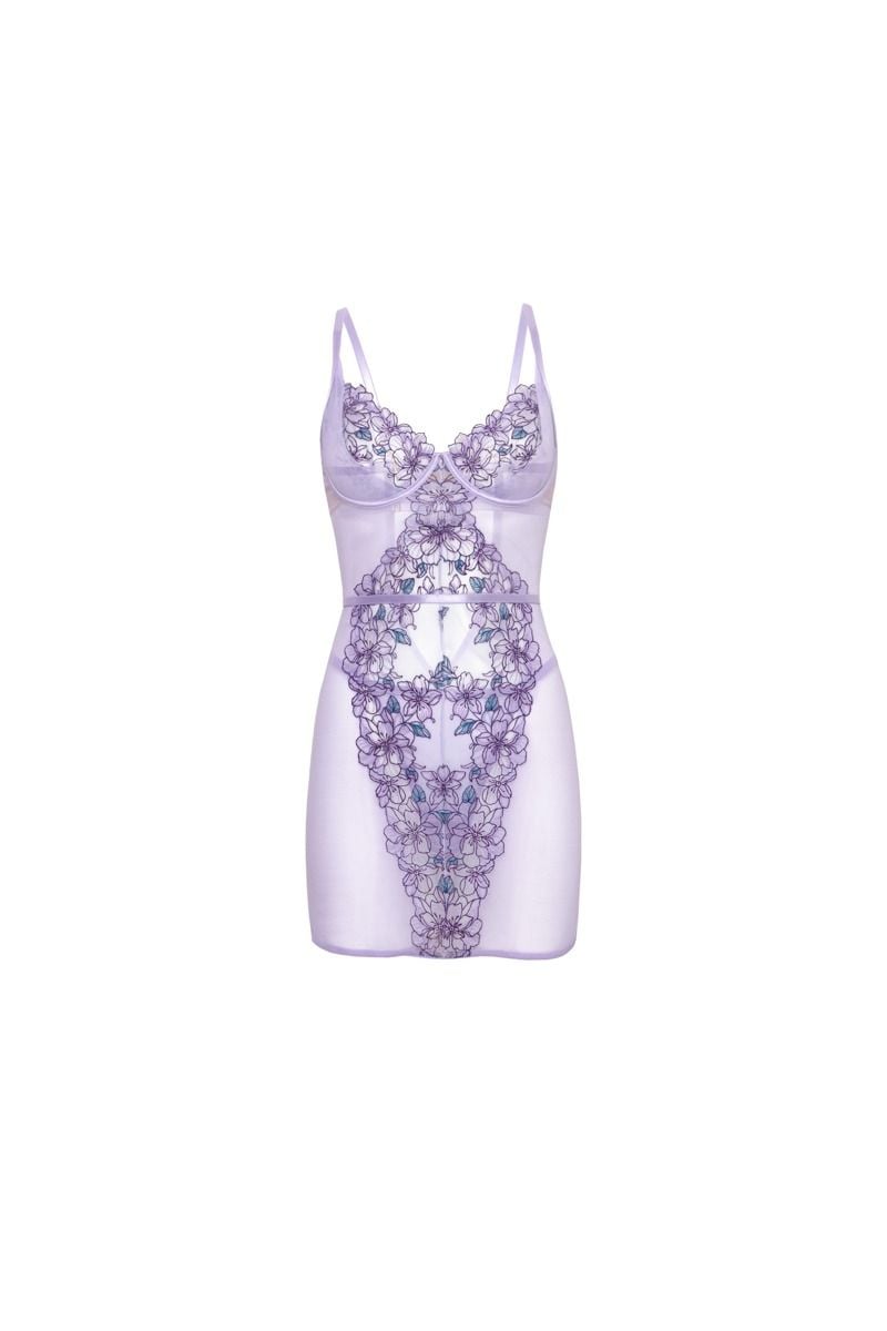Svetlofialová košieľka s čipkou Lavender