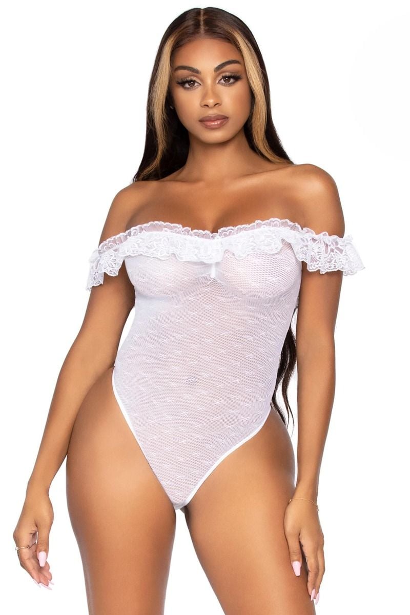 Biele body s čipkou 89269