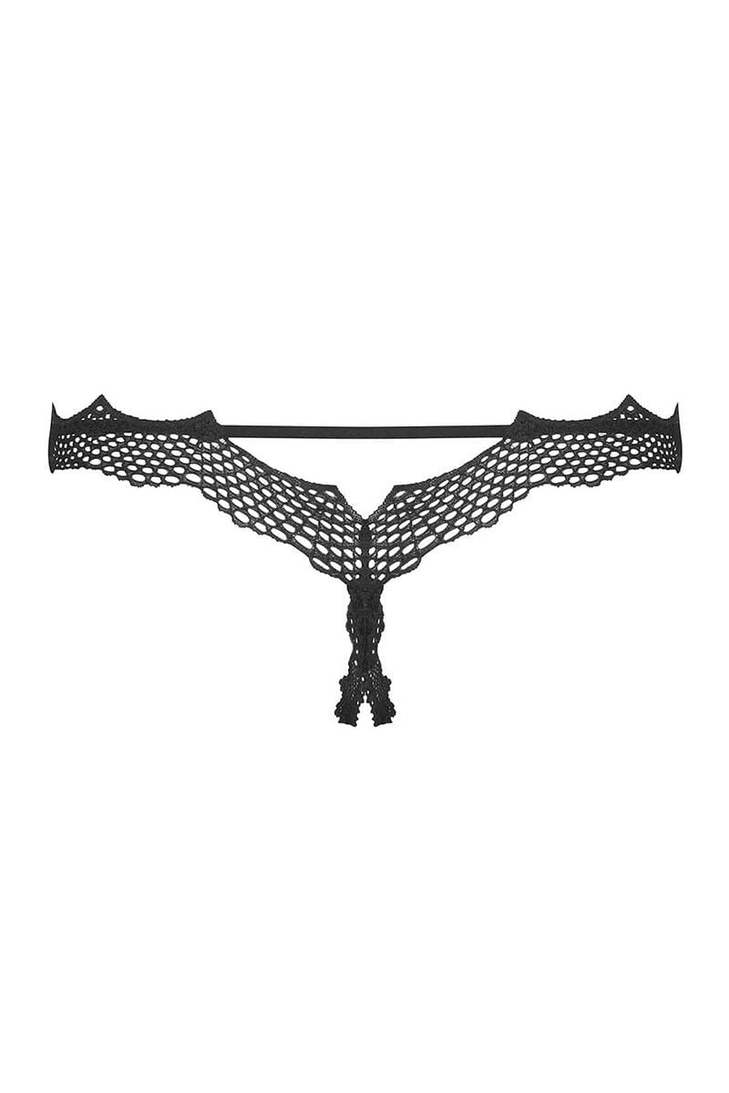 Čierne crotchless tangá Bravelle
