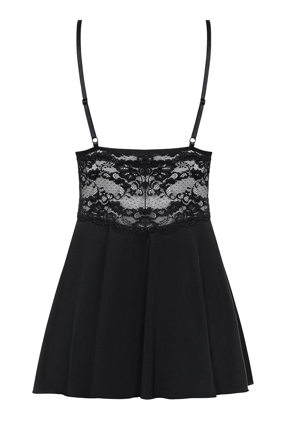 Čierna babydoll košieľka Babydoll & thong 810