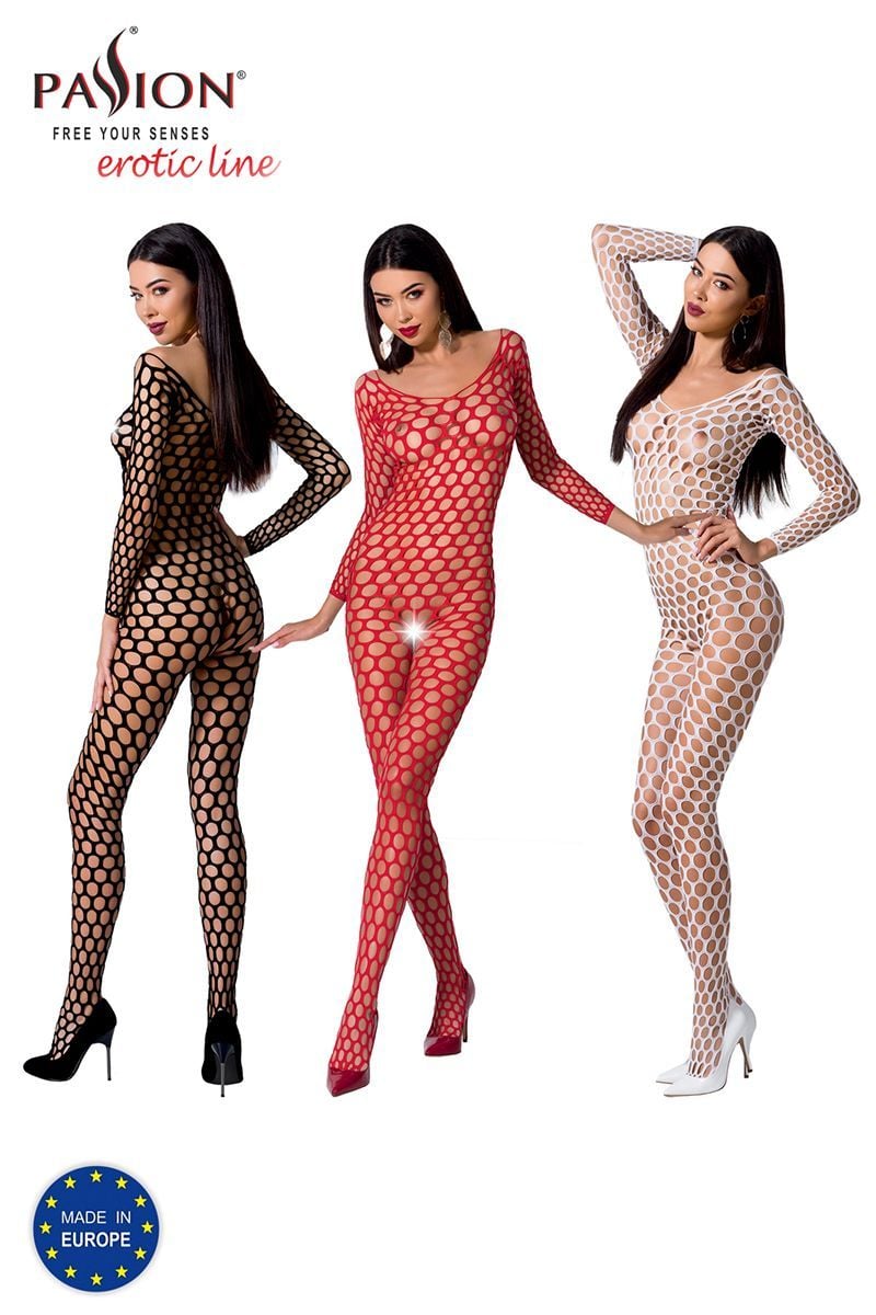 Červené bodystockings BS077