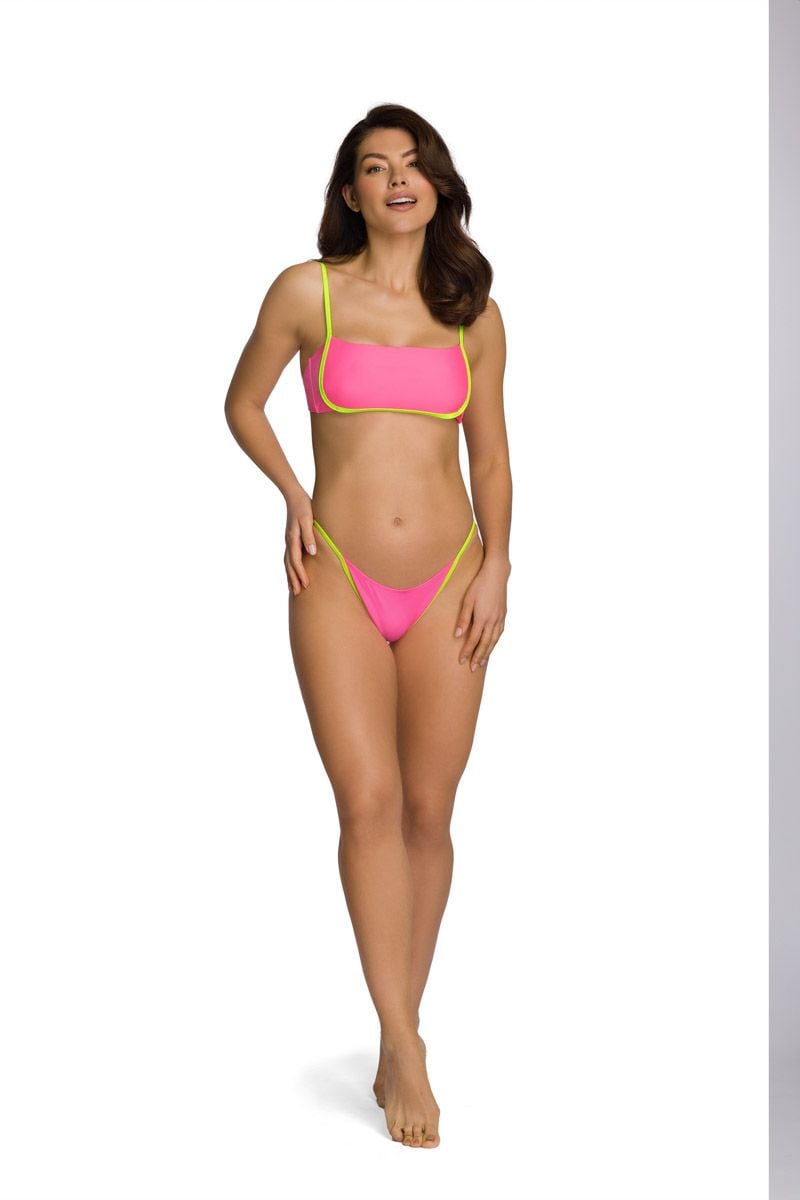 Neónovo ružová plavková podprsenka Relleciga Pink Coral