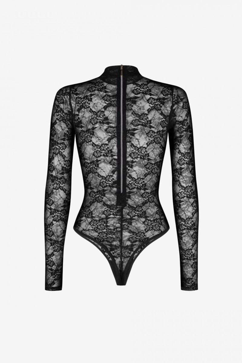 Čierne čipkované body Ashley
