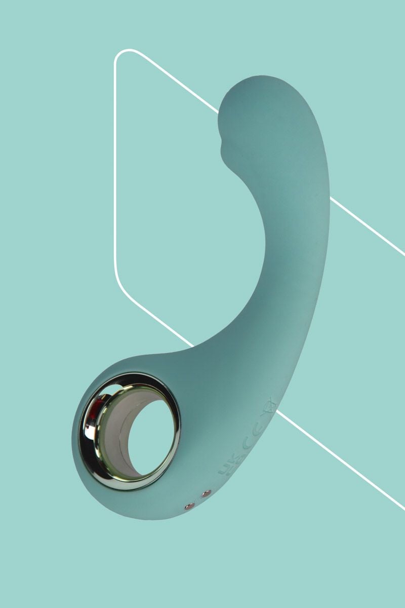 Zelený flexibilný vibrátor pre stimuláciu bodu G BraveryAward 12cm
