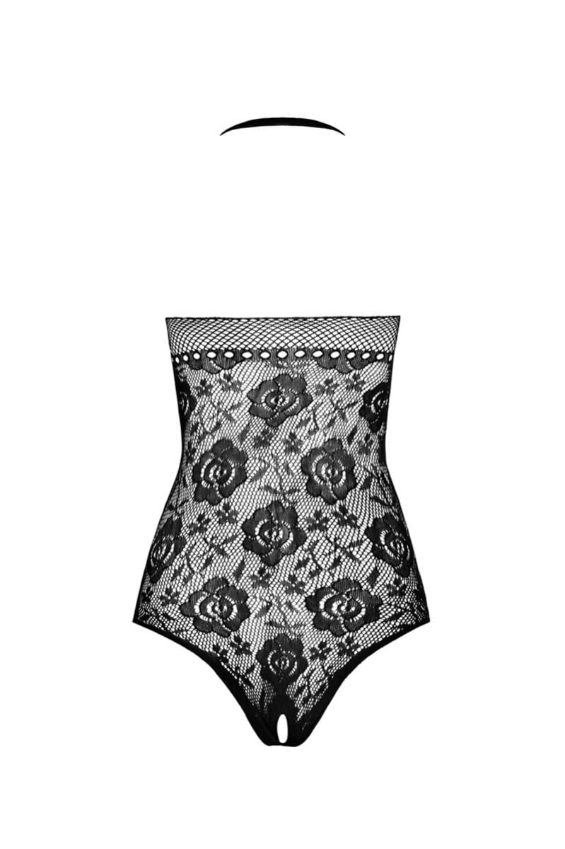 Čierne crotchless body BS094