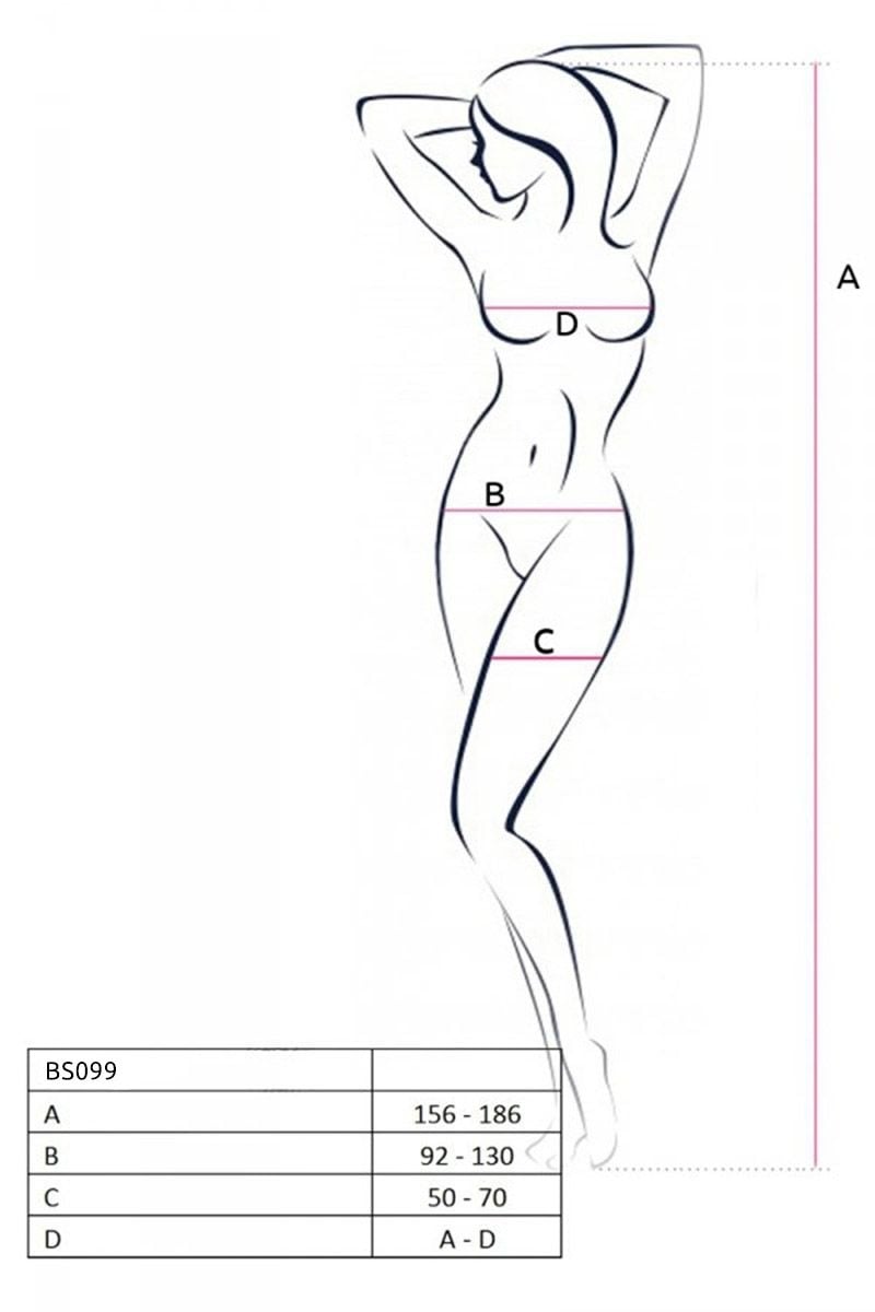 Biele bodystockings BS099
