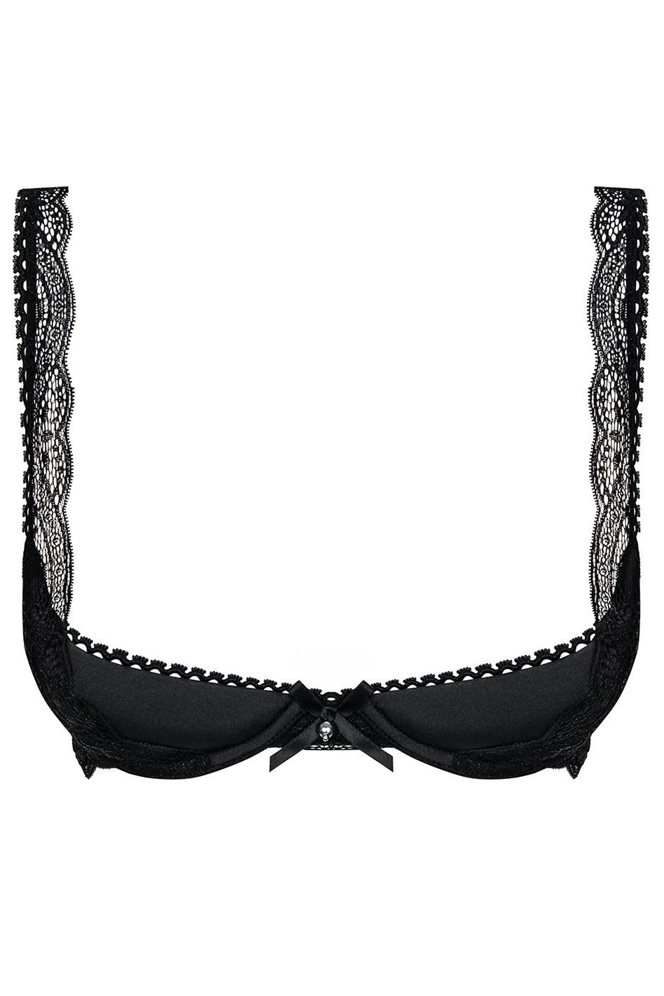 Čierna open-bra podprsenka Miamor