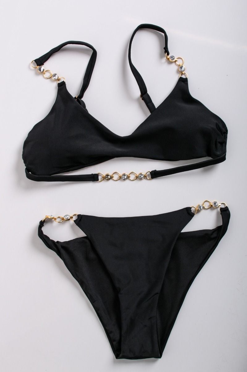 Čierne nevystužené bikiny Simona