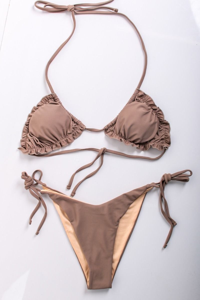Béžové nevystužené bikiny Margaret