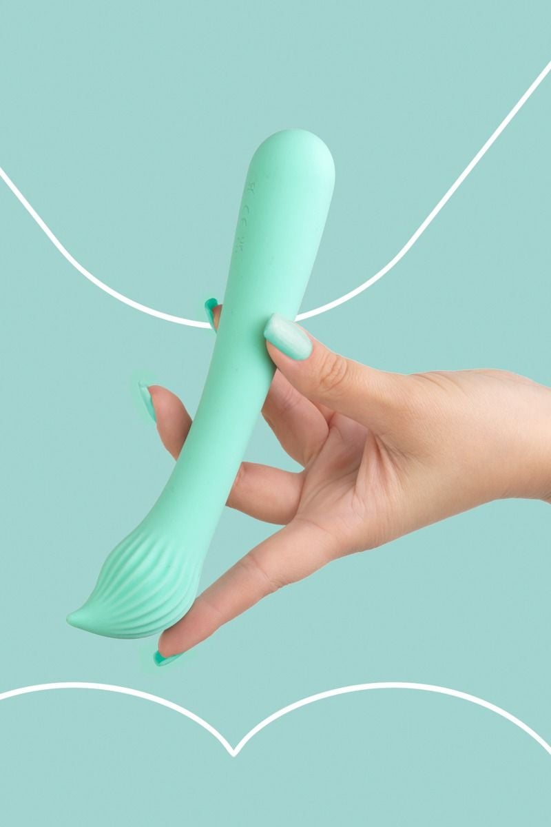 Zelený vibrátor na stimuláciu bodu G Passionmania 18,8cm