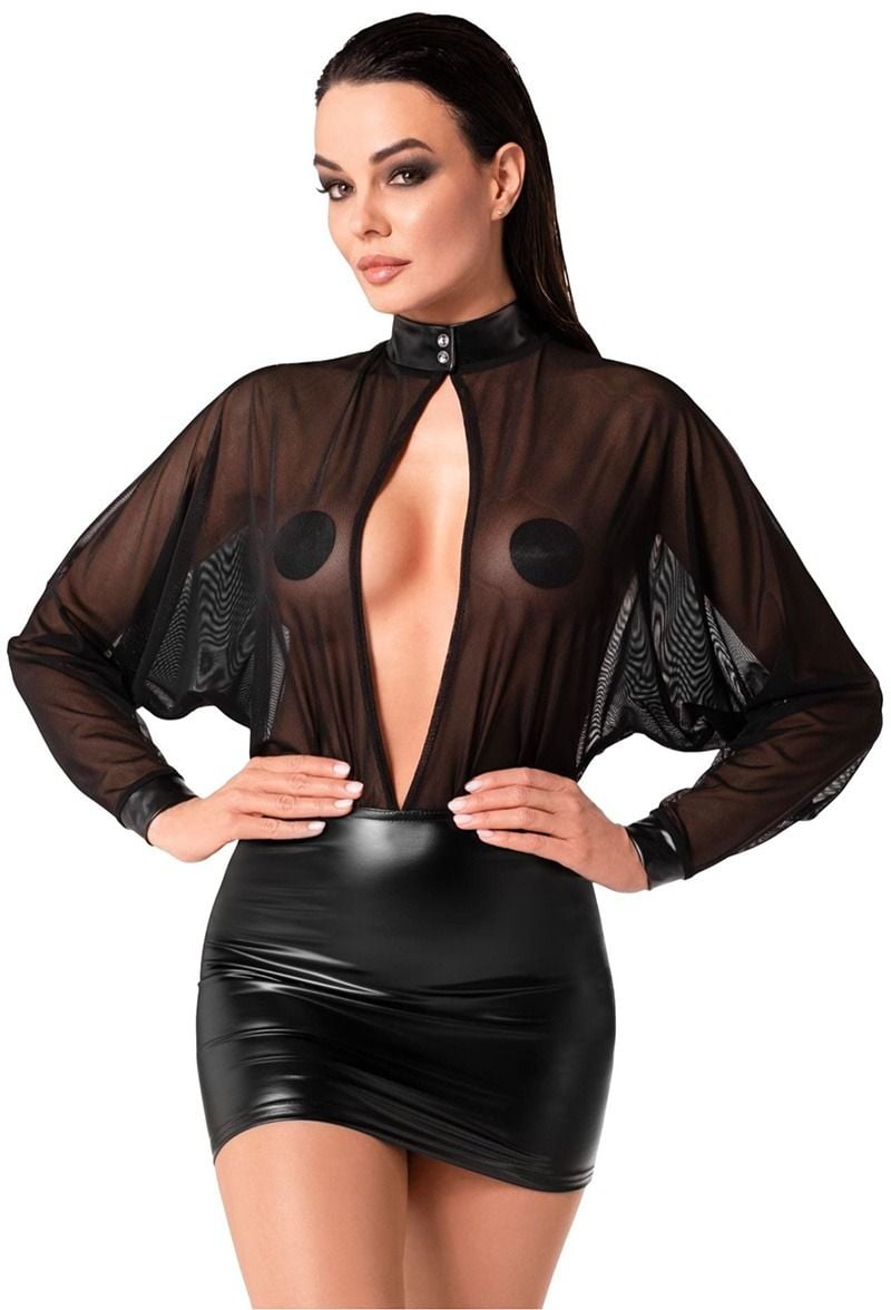 Čierne sexi šaty Opium F348