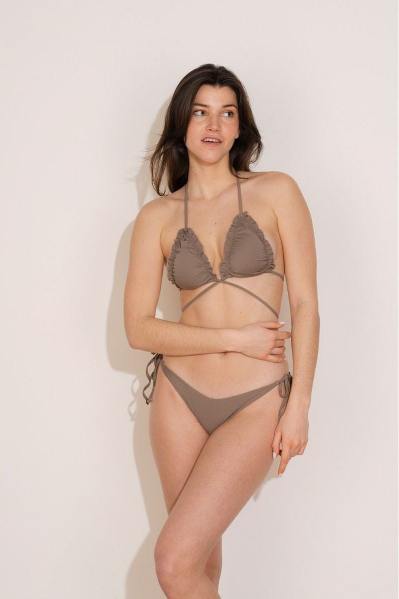 Béžové nevystužené bikiny Margaret