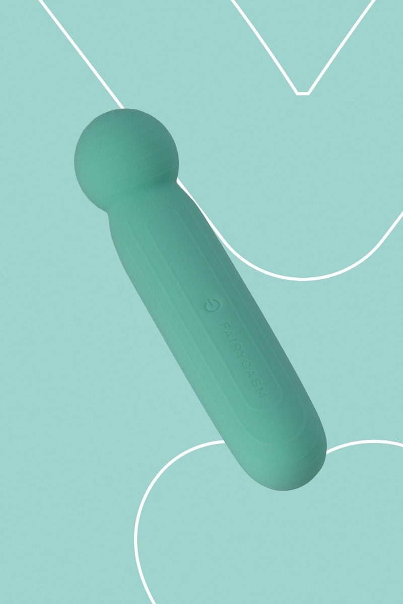 Zelený cestovný vibrátor s masážnou hlavicou Lust Tree 14cm