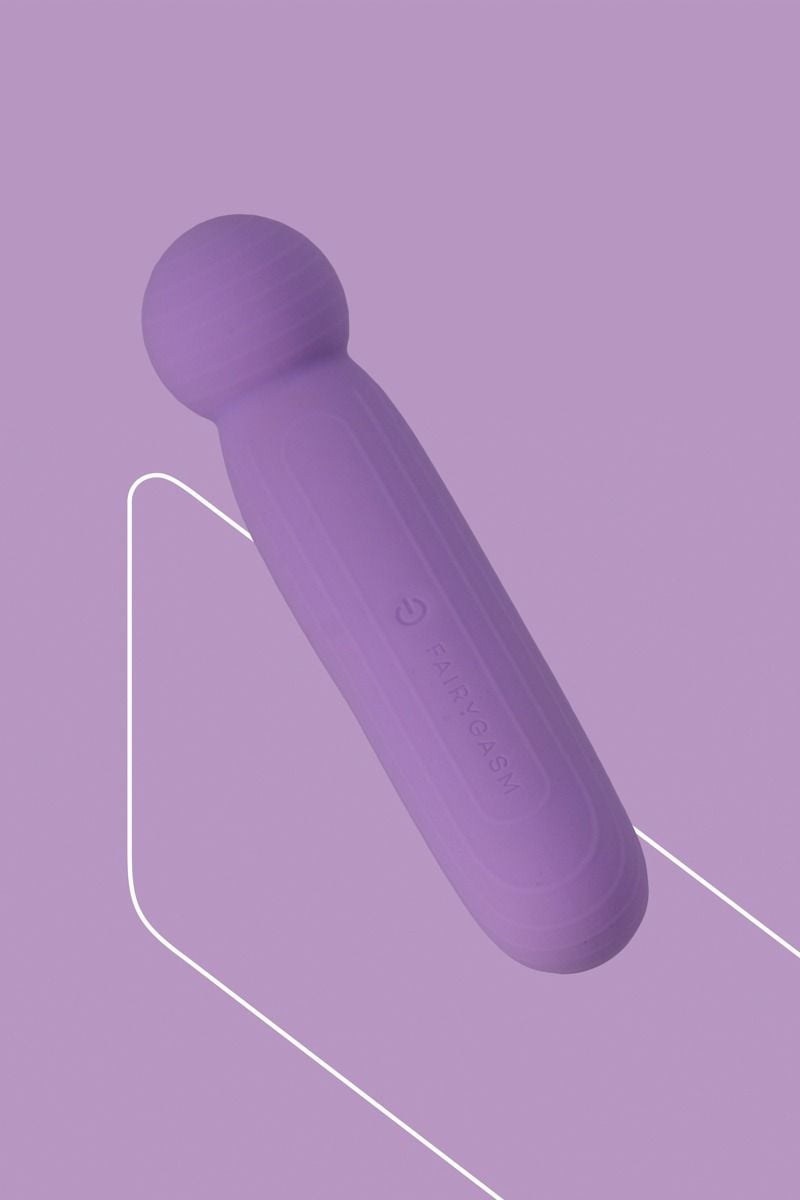 Fialový cestovný vibrátor s masážnou hlavicou Lust Tree 14cm