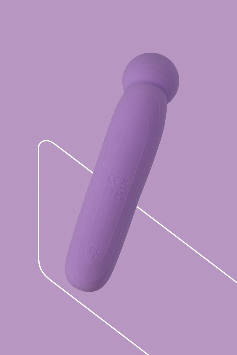 Fialový cestovný vibrátor s masážnou hlavicou Lust Tree 14cm