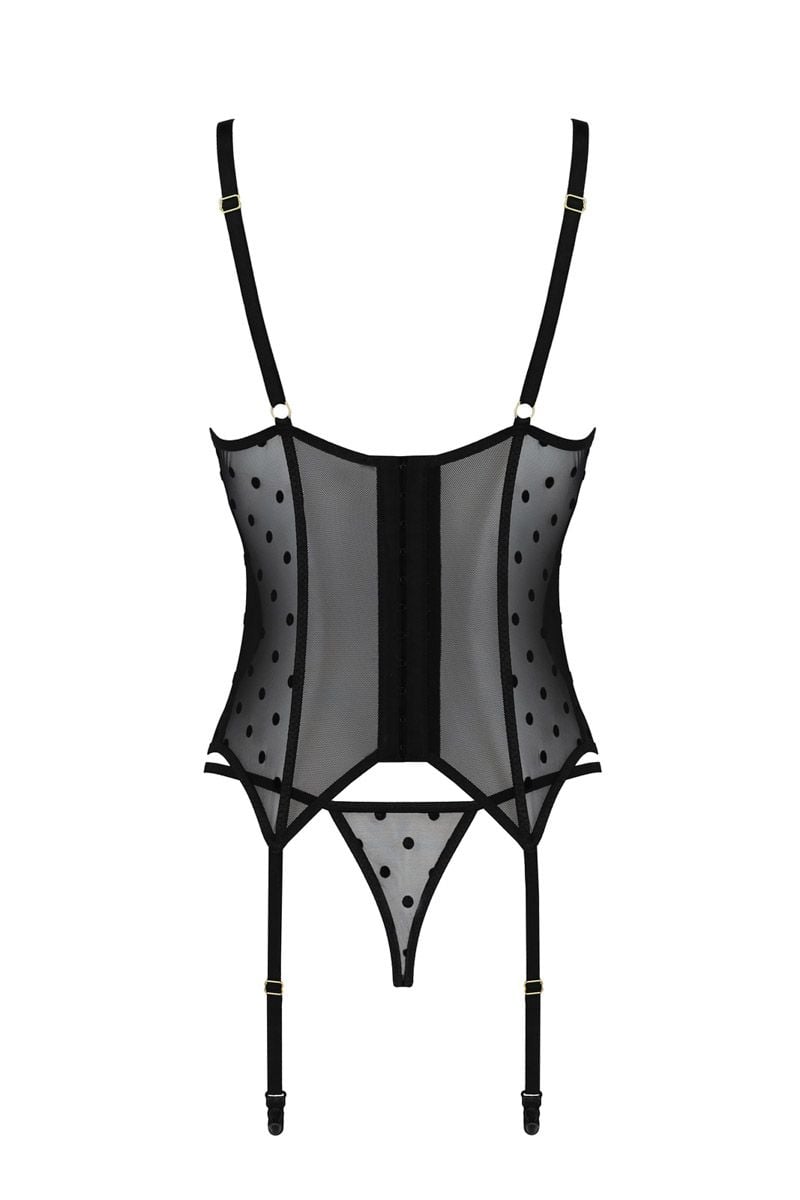 Čierny open-bra korzet Marina