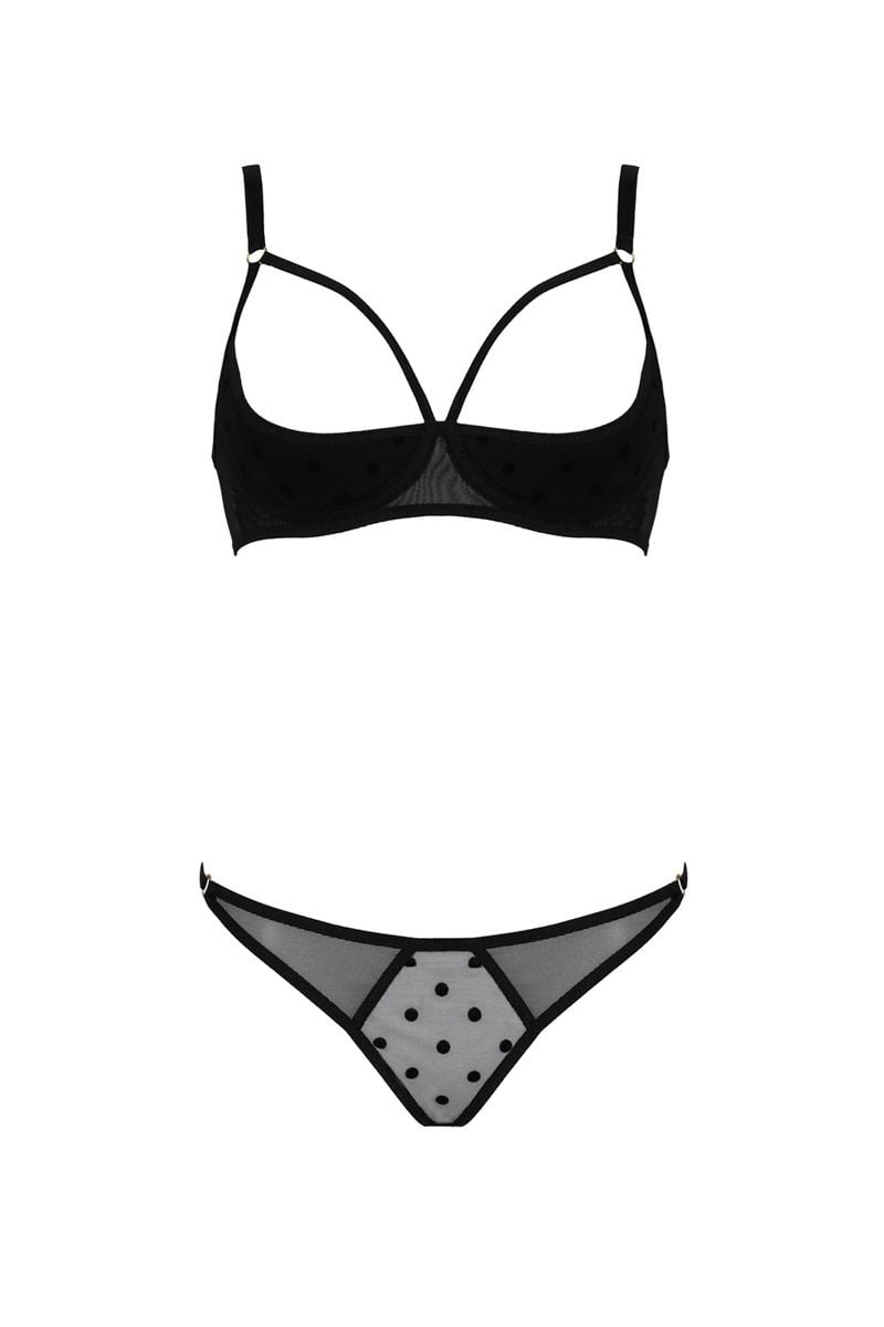 Čierny open-bra set Marina