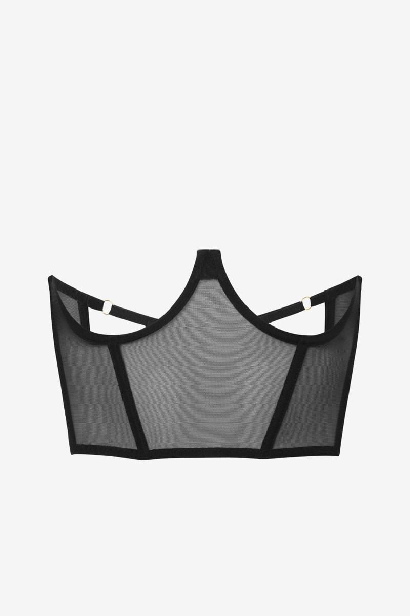 Čierna open-bra podprsenka Mona