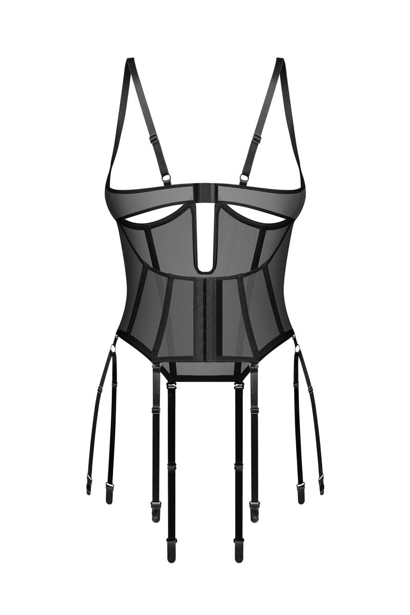 Čierny open-bra korzet Euphori