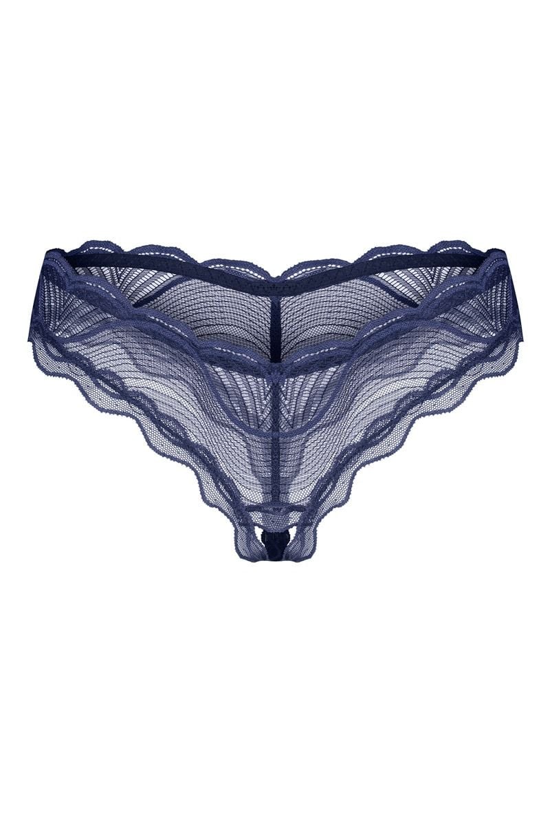 Tmavomodré crotchless nohavičky Nighty Blue