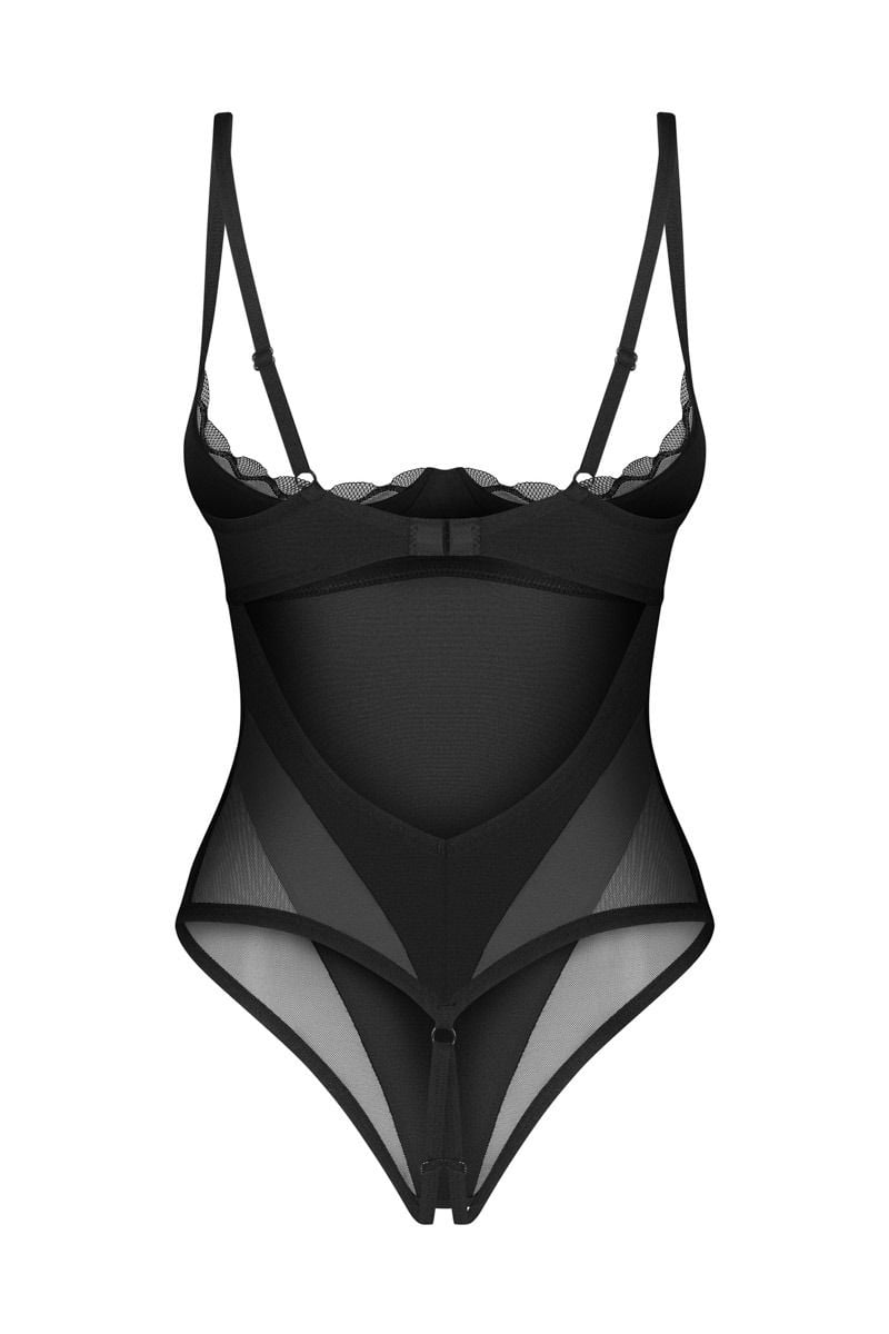 Čierne crotchless body Stelisa