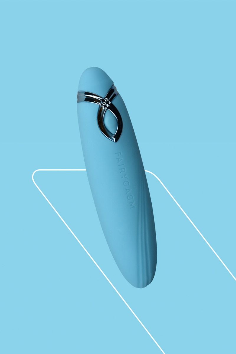 Modrý cestovný vibrátor PleasureArrow 11.5cm