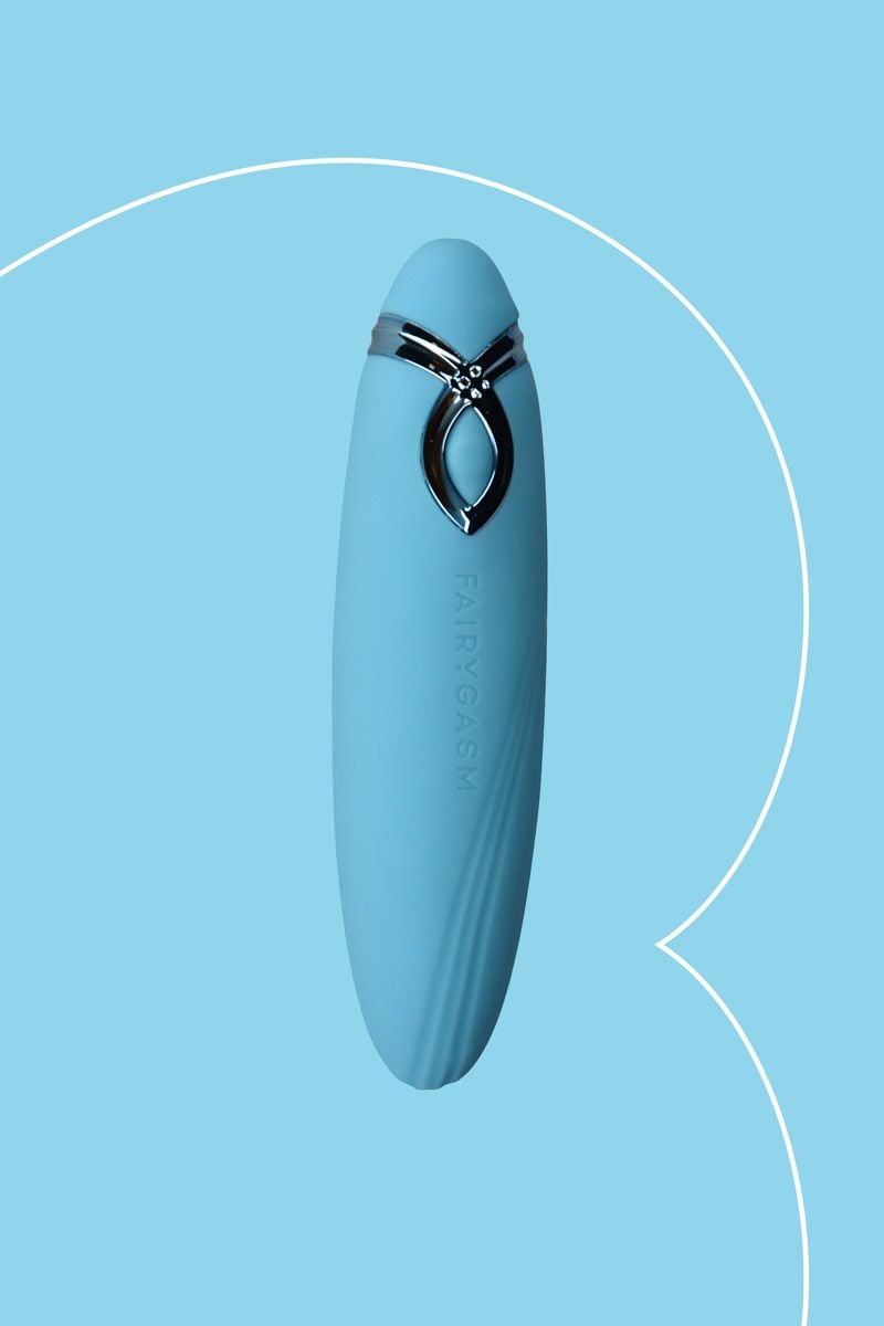 Modrý cestovný vibrátor PleasureArrow 11.5cm