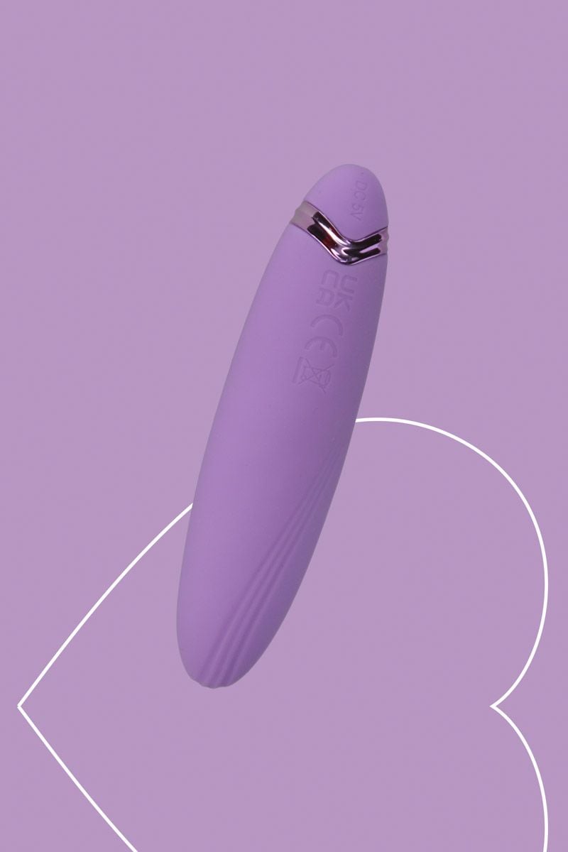 Fialový cestovný vibrátor PleasureArrow 11.5cm