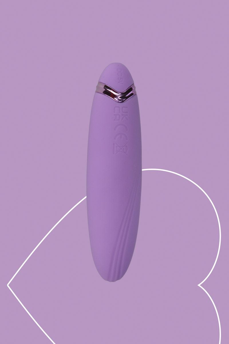 Fialový cestovný vibrátor PleasureArrow 11.5cm