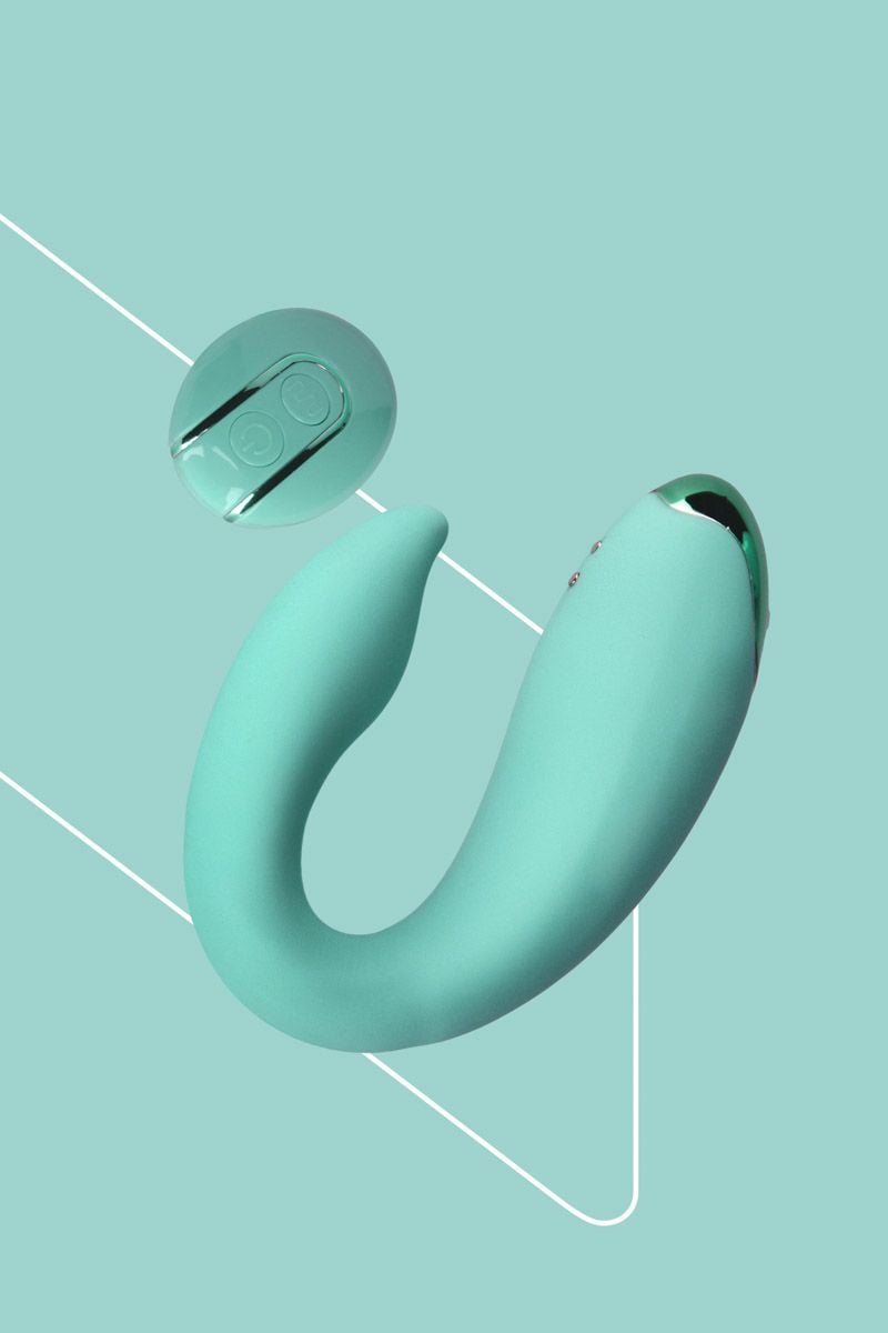 Svetlozelený párový vibrátor PleasureBerry s ovládačom