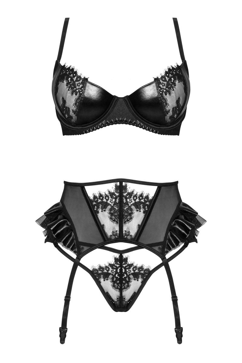 Čierny trojdielny set Rafaella