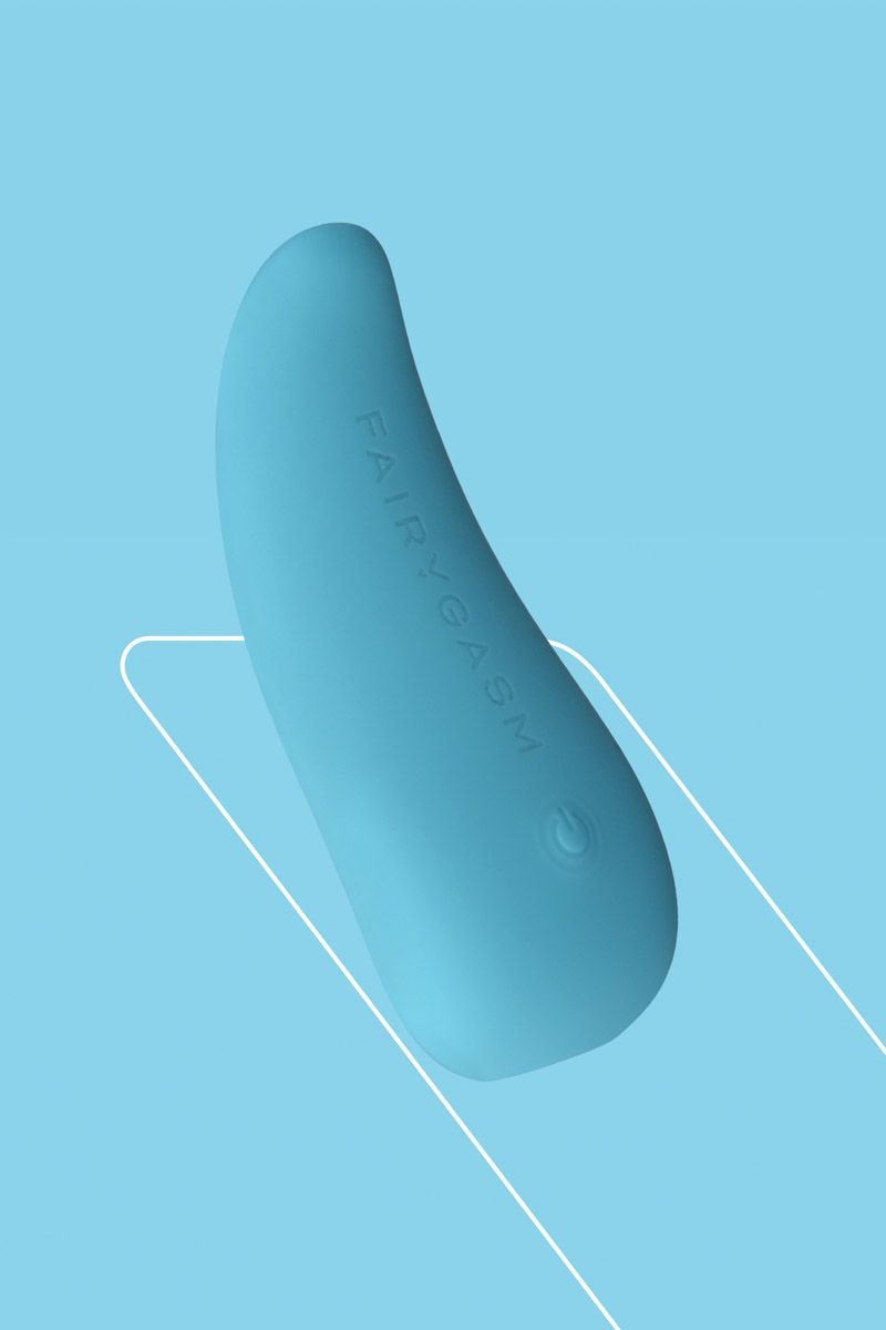 Modrý vibrátor na stimuláciu klitorisu ThrillLeaf 9,8cm