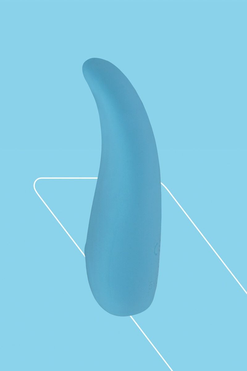 Modrý vibrátor na stimuláciu klitorisu ThrillLeaf 9,8cm