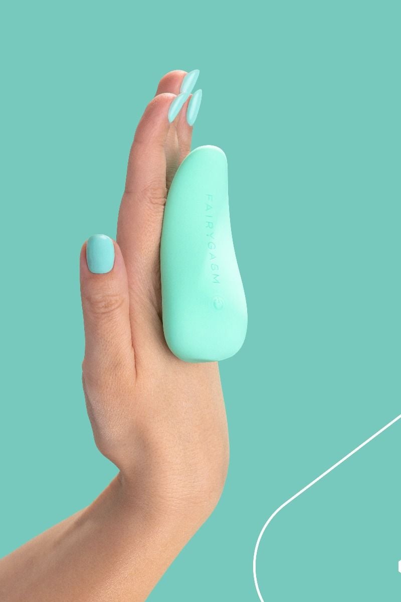 Zelený vibrátor na stimuláciu klitorisu ThrillLeaf 9,8cm