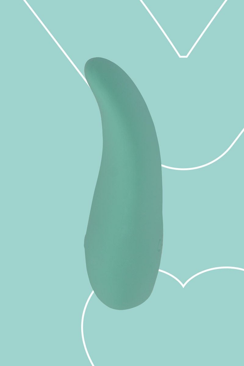 Zelený vibrátor na stimuláciu klitorisu ThrillLeaf 9,8cm