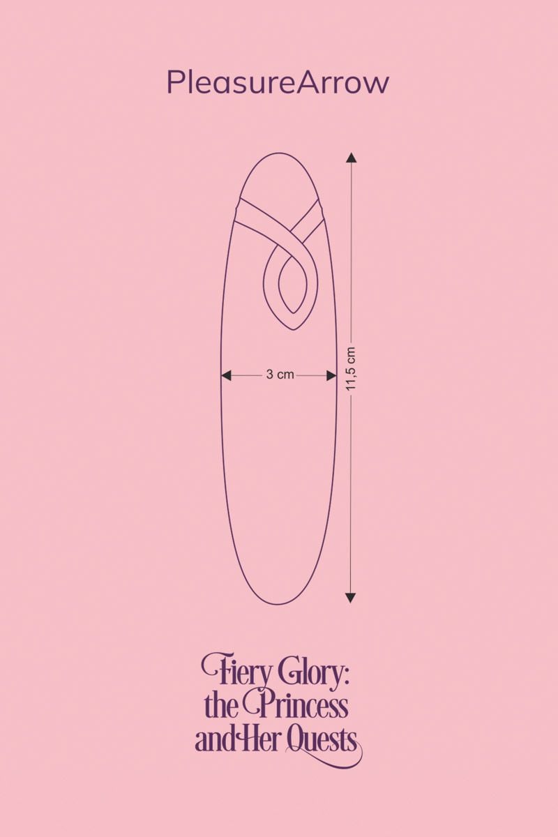 Fialový cestovný vibrátor PleasureArrow 11.5cm
