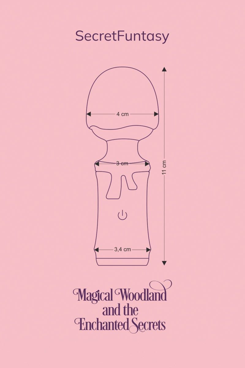 Svetlofialový mini vibrátor s masážnou hlavicou SecretFuntasy