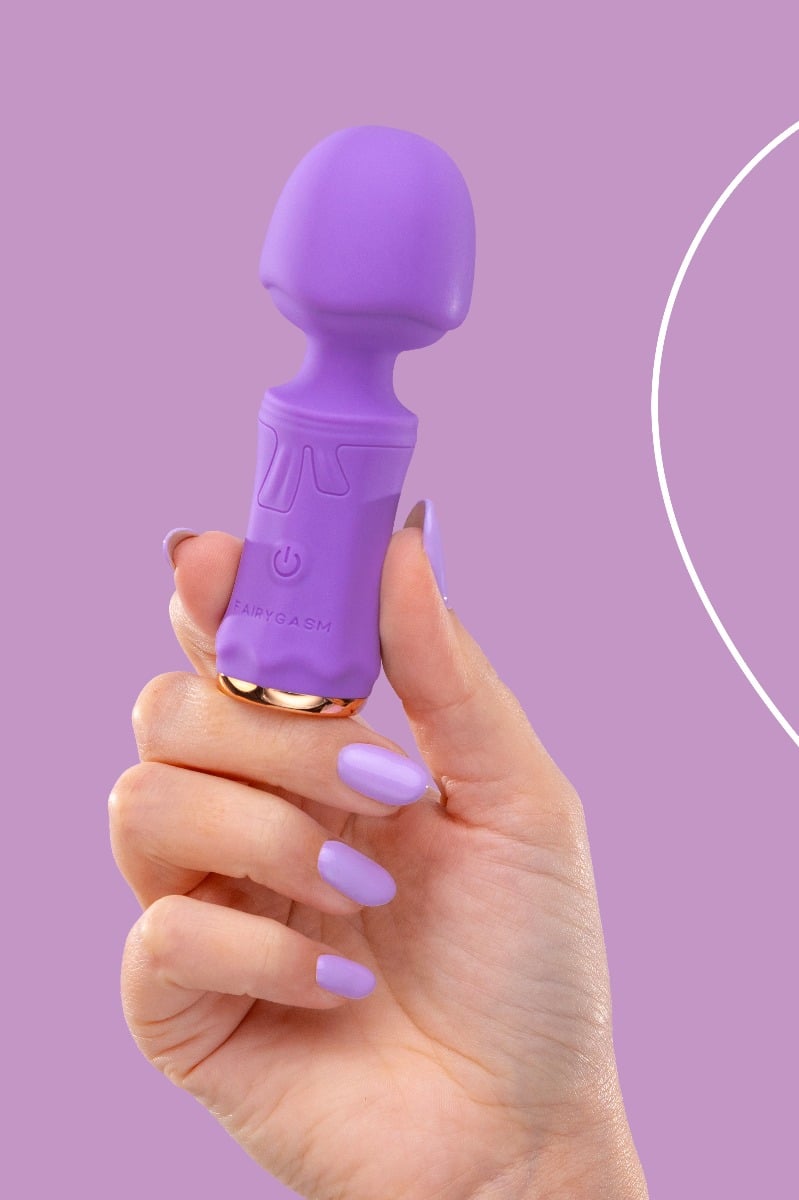 Svetlofialový mini vibrátor s masážnou hlavicou SecretFuntasy